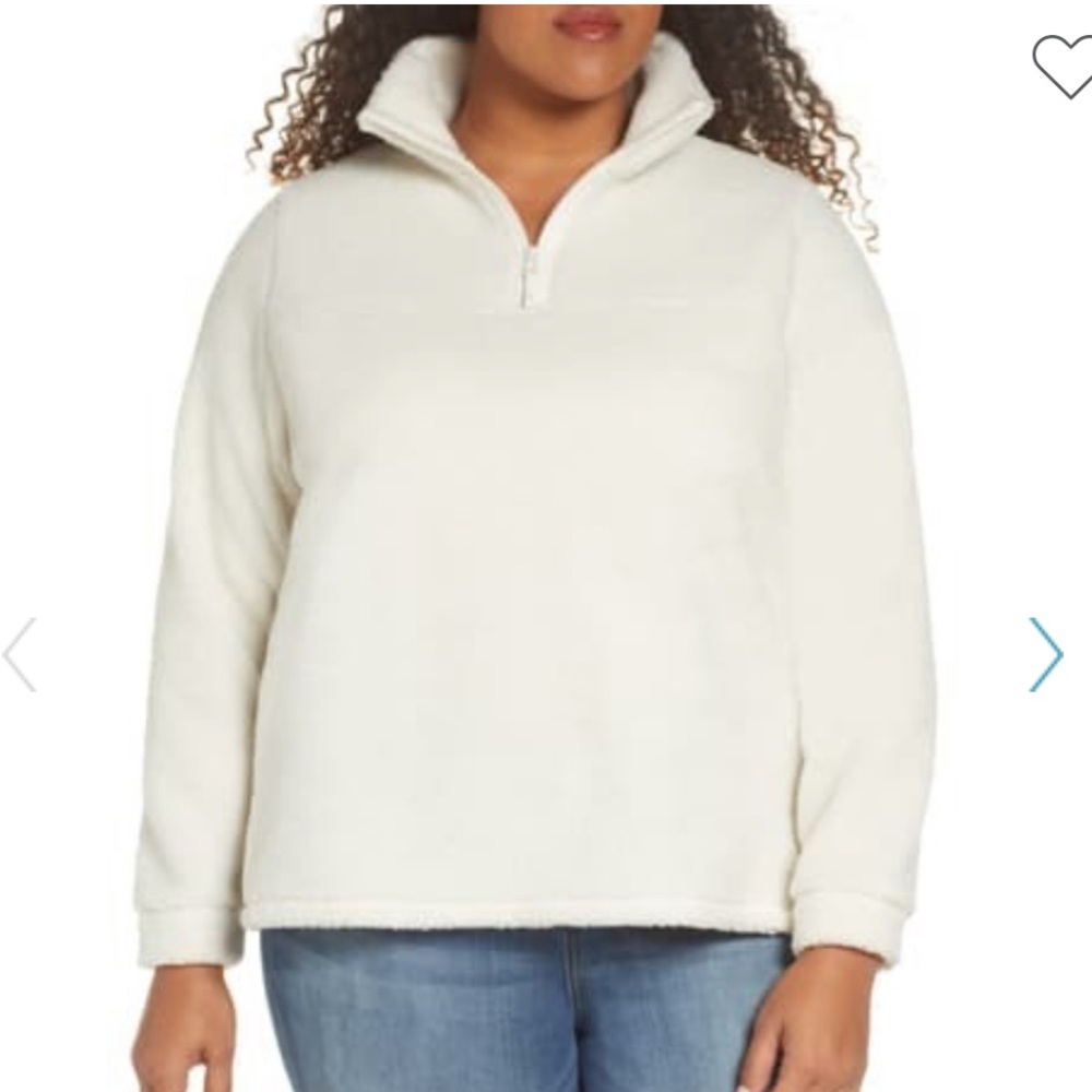 Caslon Faux Shearling Pullover Sweater